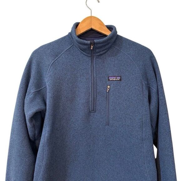 Patagonia Better Sweater Fleece Pullover Men Small Blue 1/4 Zip Jacket Sporty - Picture 3 of 9